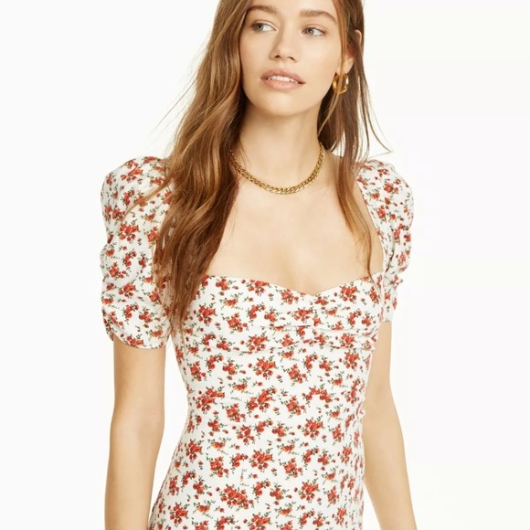 NWT Floral Sweetheart Neck Mid-calf Slip Dress Size 8 - Picture 3 of 8